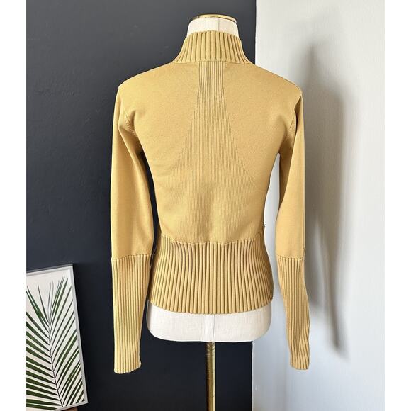 Nike Womens Long Sleeve V-Neck Cardigan Sweater Full Zip Up Ribbed 90s Y2K - Picture 11 of 11